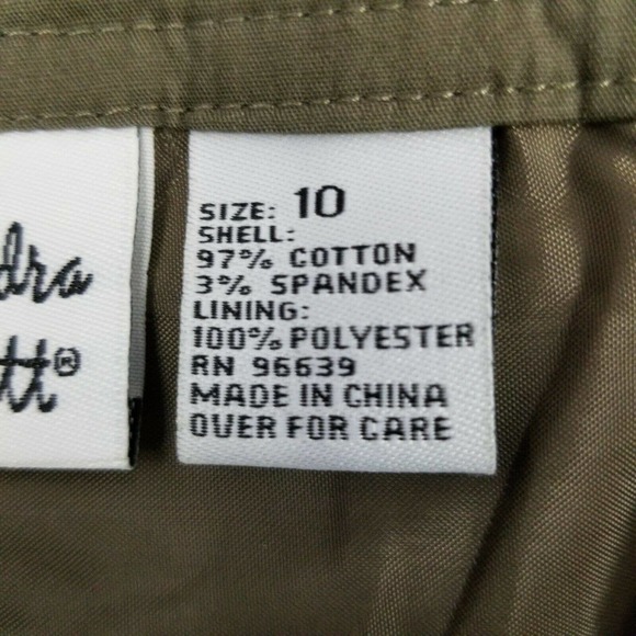 Alexandra Bartlett Olive Green Pleat Skirt Size 10 - Picture 9 of 10